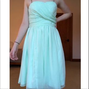Strapless Mint Green Formal Dress